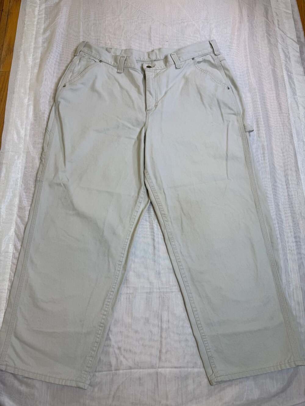 Lee Riveted Dungarees Tan Khaki Carpenter Pants